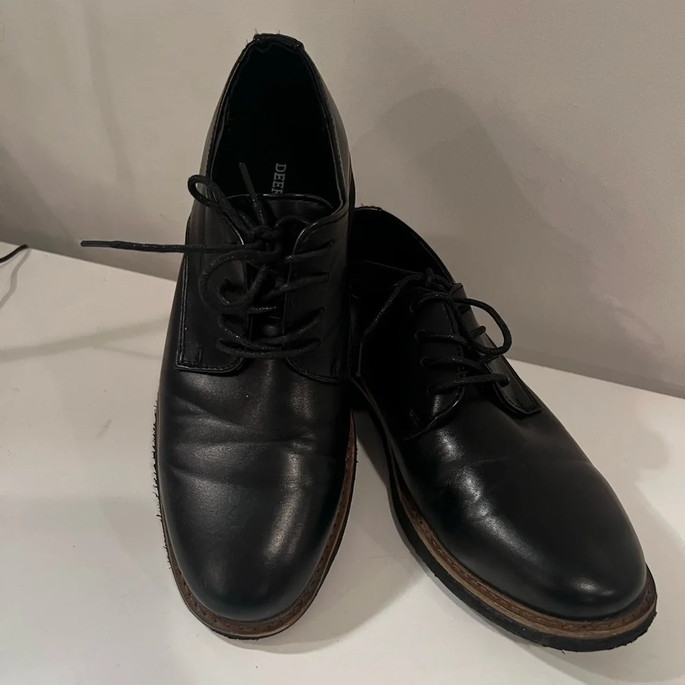 Deer Stags Denny Men’s Black Dress Shoes Size 5M Classic Lace-Up Oxford Business